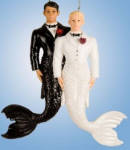 Mike & Tom are the same as their US counterparts Black Groom and The White Groom. The only difference is that the cufflinks on these guys are gold rhinestones, and the US guys have diamond ones. Otherwise they are exactly the same. Not enough for an expensive purchase since they were sold together.